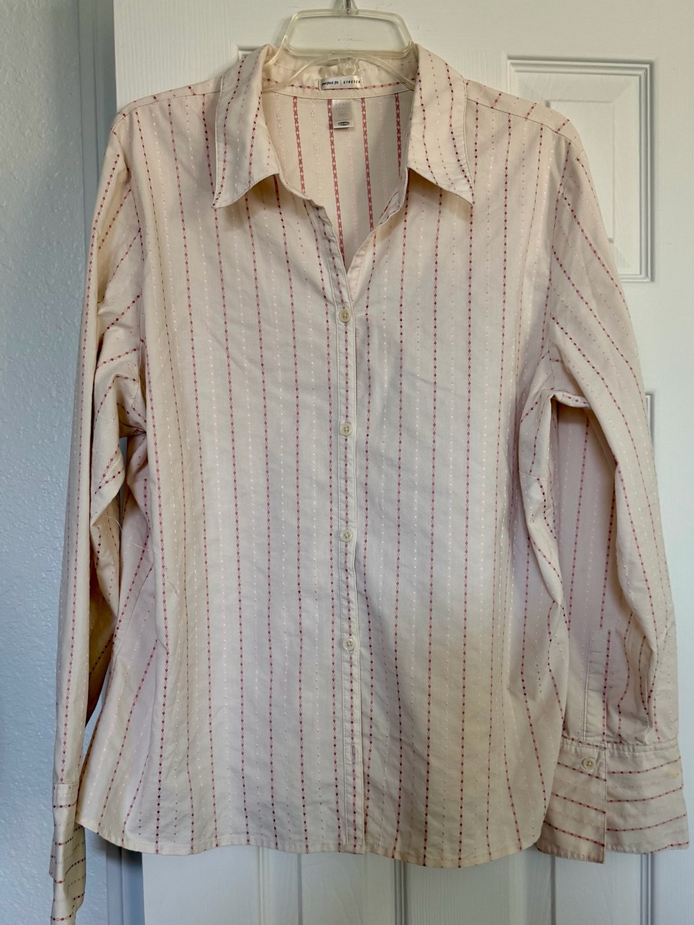 Light Pink Striped Button-Up Shirt Old Navy